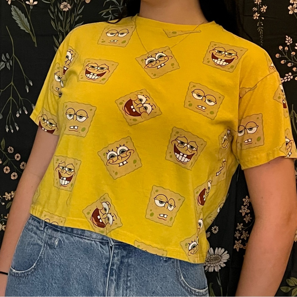 Nickelodeon SpongeBob SquarePants Cropped Tee Shirt